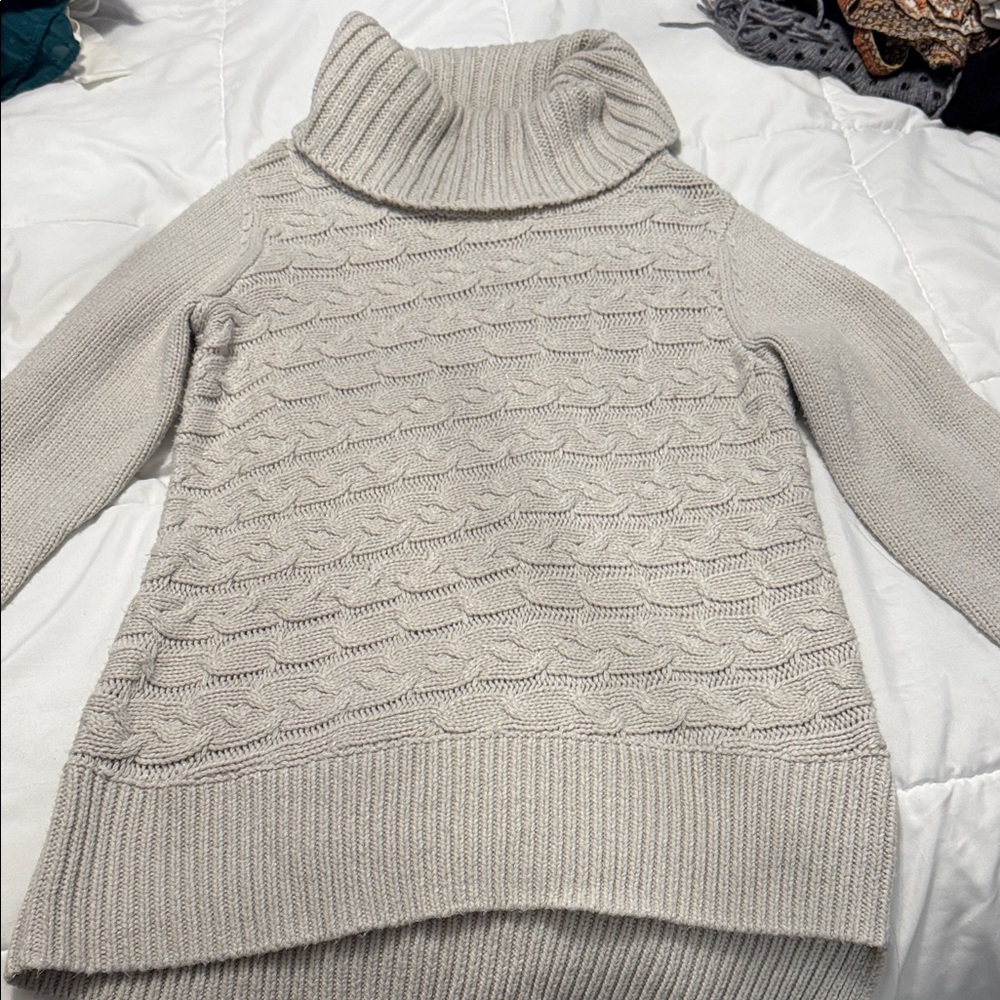 Simply Vera Vera Wang Textured Cream Turtleneck Sweater